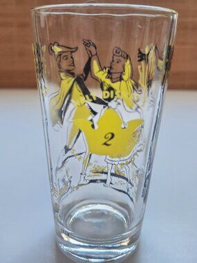 Vintage 1959 Disney Sleeping Beauty Glass Aurora & Prince Collectible Drinkware